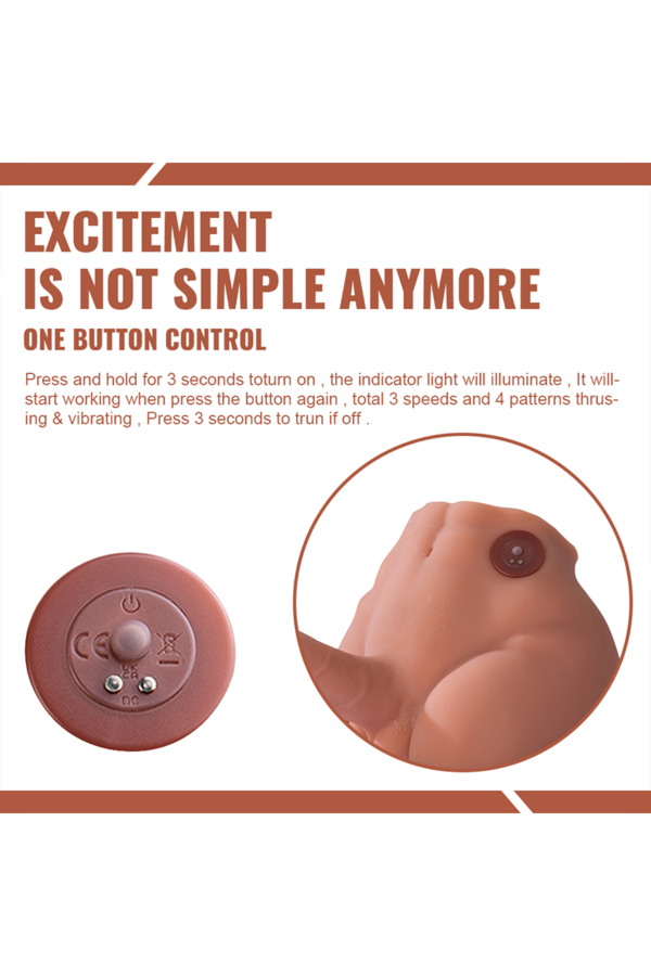 Realistic Butt Masturbator | Vibrating & Thrusting for Shared Spaces