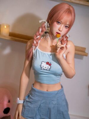 Candy Kitty - Pink Braids Hello Kitty Crop Top TPE Realistic Sex Doll