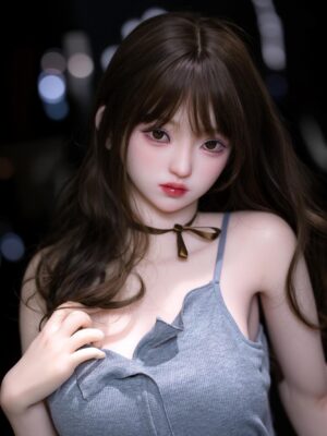 Scarlett - Grey Ruffle Top Brunette TPE Realistic Sex Doll
