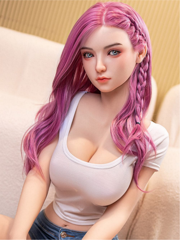 Jade - Vibrant Pink Hair Casual Crop Top TPE Realistic Sex Doll
