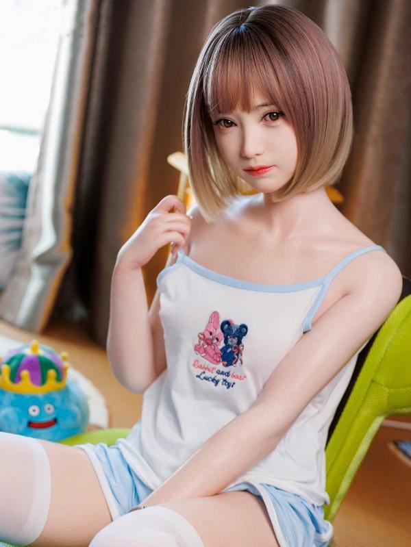 10003(1) Penelope - Light Blue Pajama Short Set TPE Realistic Sex Dol