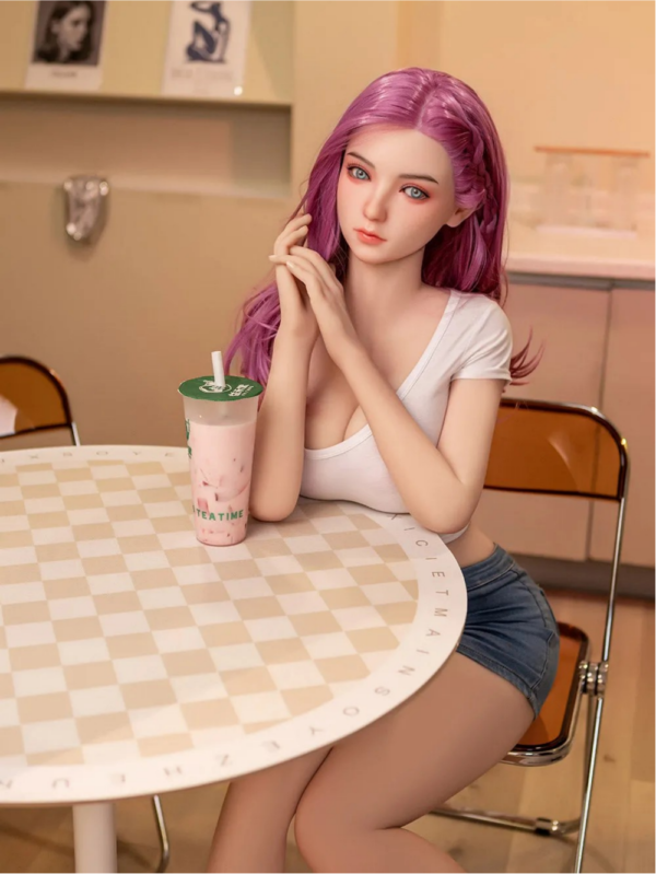 Jade - Vibrant Pink Hair Casual Crop Top TPE Realistic Sex Doll